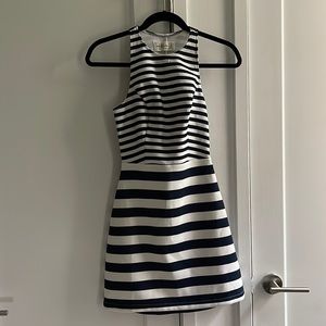 Abercrombie & Fitch multi striped dress - size XS - navy and white